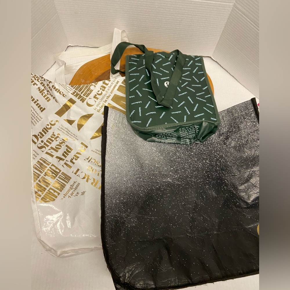 Lululemon Athletica Reusable Tote Bag Bundle of 3